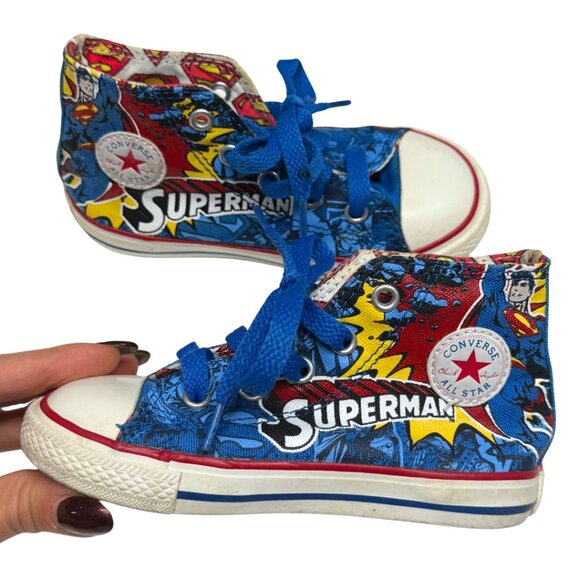 Converse Chuck Taylor All Star Superman High‑Top Sneakers Infant Size 8 | DC - Picture 5 of 17